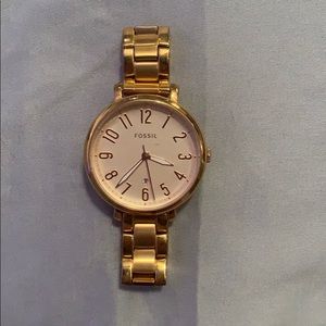 Fossil gold watch